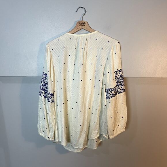 Anthropologie Libra Peasant Top by Vanessa Virginia, 10, Floral Embroidered EUC - Picture 12 of 14